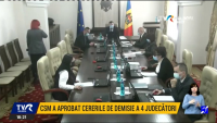 Membrii CSM au aprobat astăzi cerererile de demisie a patru judecători din Republica Moldova