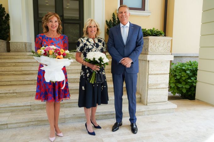 Jill Biden, întâlnire cu preşedintele Klaus Iohannis şi soţia sa, Carmen